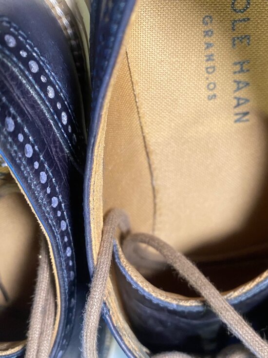 Cole Haan - Size 9M - Men\'s Original Grand Wingtip Oxfords in blue main image 13
